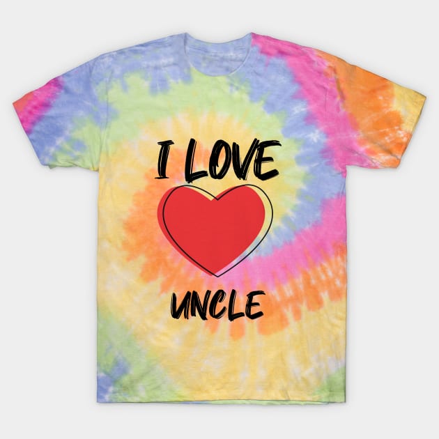 I Love uncle with Red Heart T-Shirt by A.S1